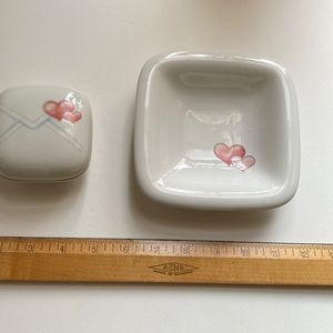 Vintage Goebel trinket box and trinket dish set